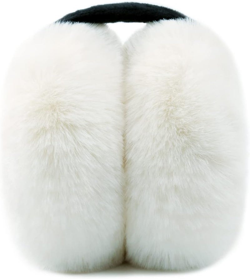 FSTEOE Women Winter Ear Muffs Foldable Girl Ear Warmer Fashion Furry Earmuff Soft Ear Cover Cold Weather - Image 1